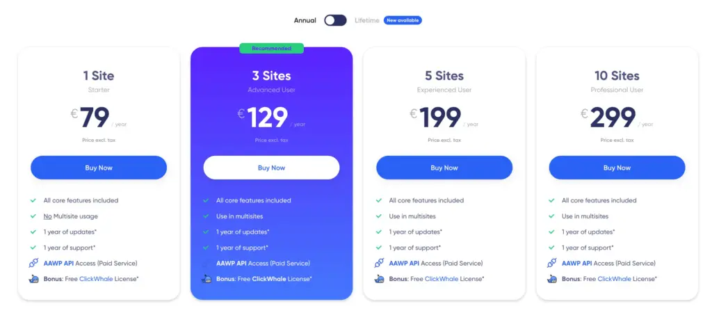 aawp annual pricing