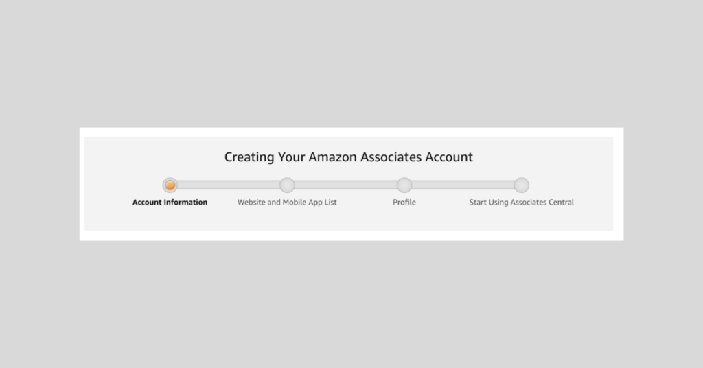 Creating Amazon Associate account