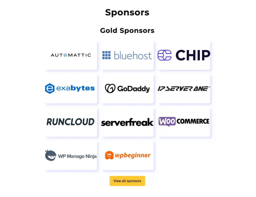 Gold Sponsors List