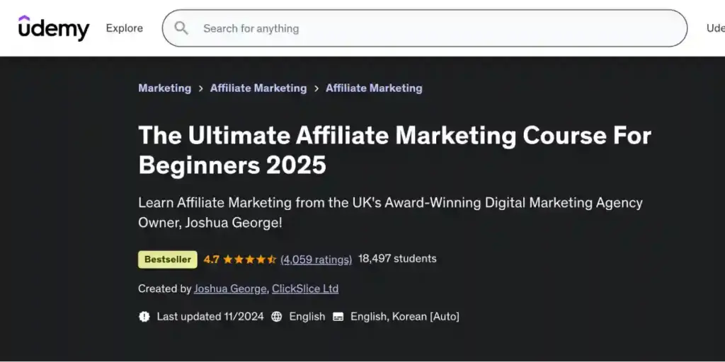 The Ultimate Affiliate Marketing Course for Beginners