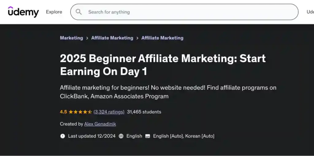 Beginner Affiliate Marketing Course