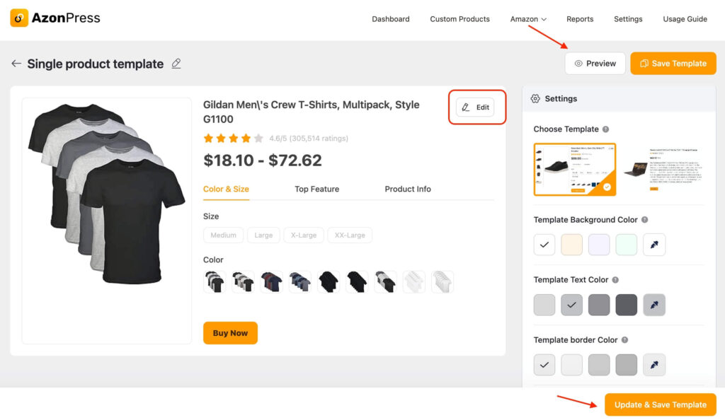 creating Amazon affiliate links with Azonpress
