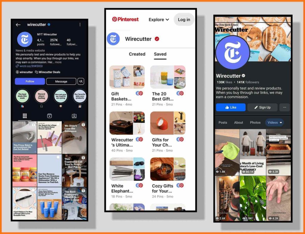 wirecutter social media hanldes