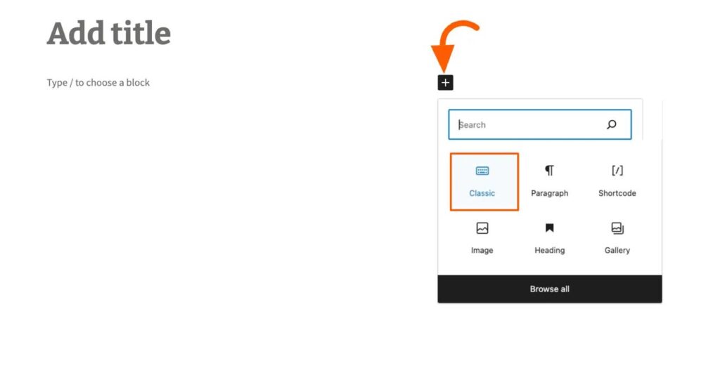 Add classic editor