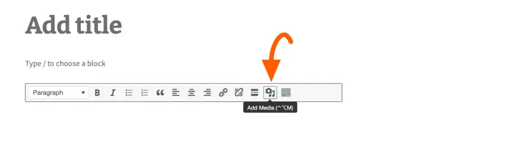 Add media icon
