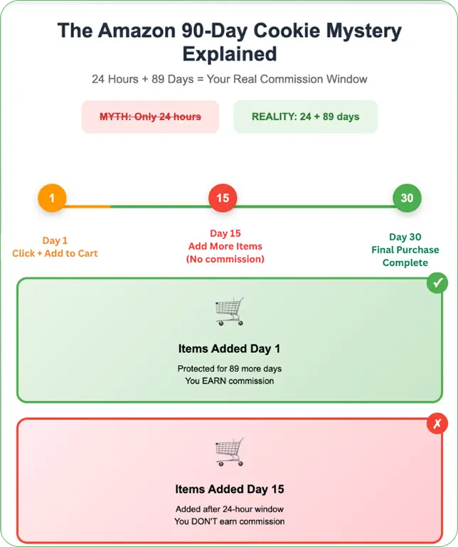 Amazon 90-day cookie duration explanation
