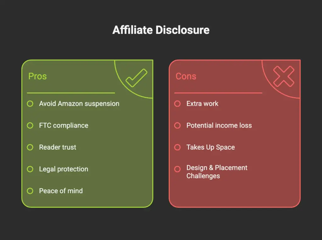 importance of Amazon affiliate disclosure