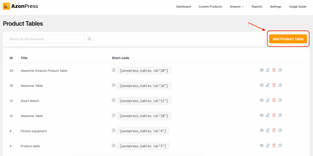 Add product table