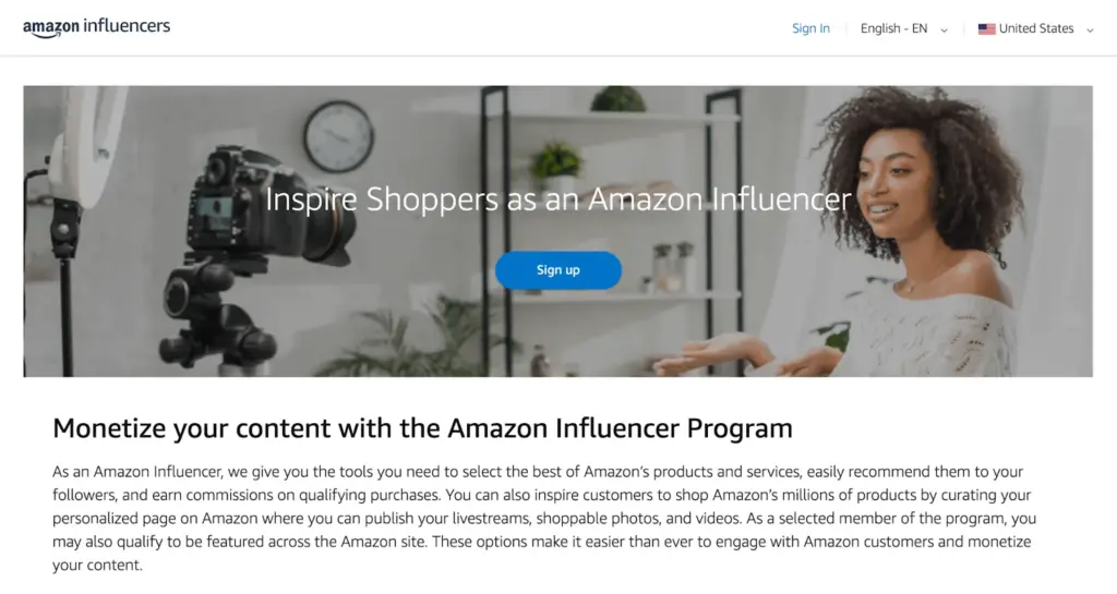 Amazon Influencers Program