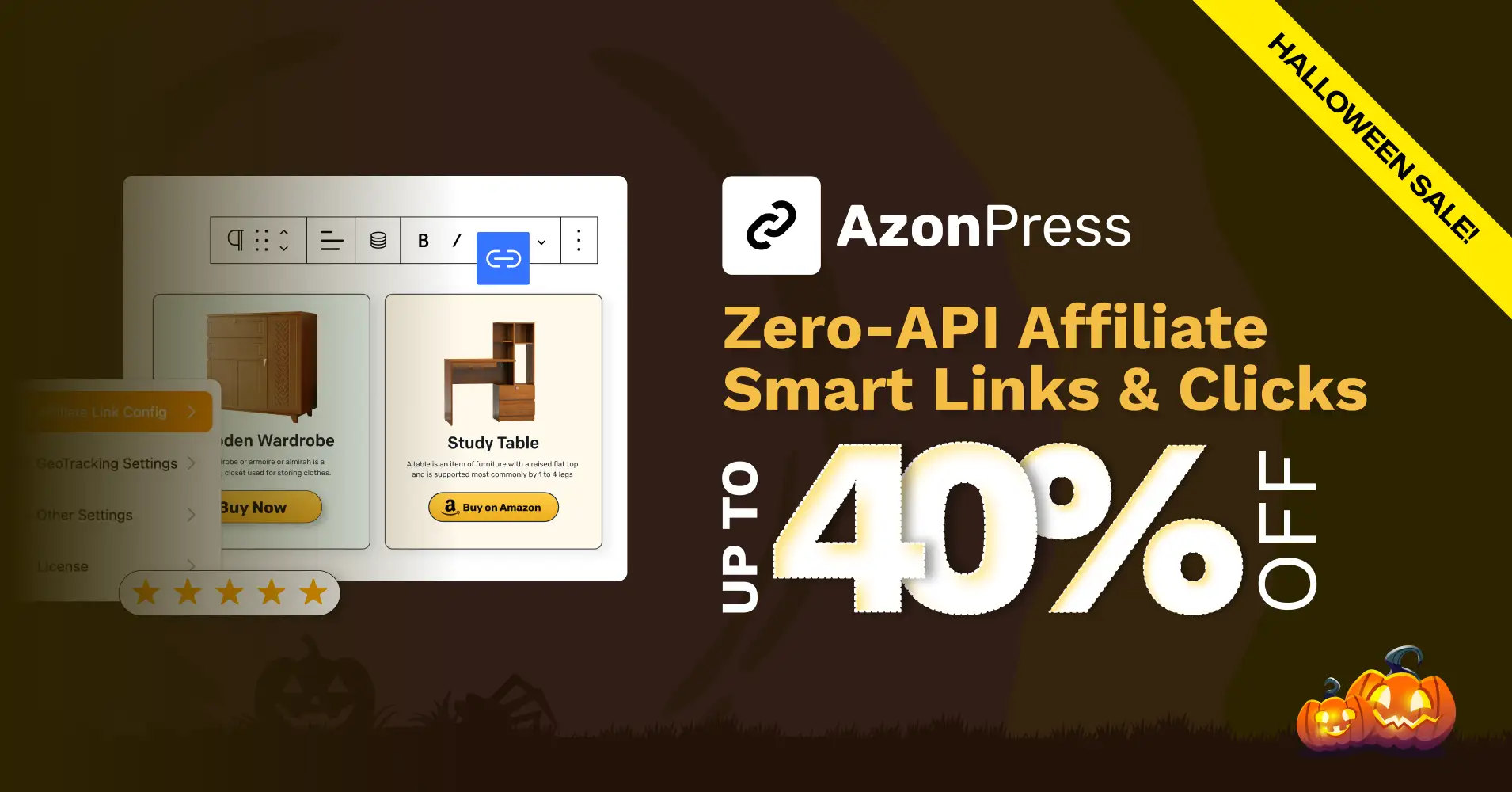 azonpress halloween discount deal banner