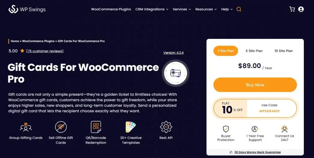 Gift Cards for WooCommerce by WP Swings