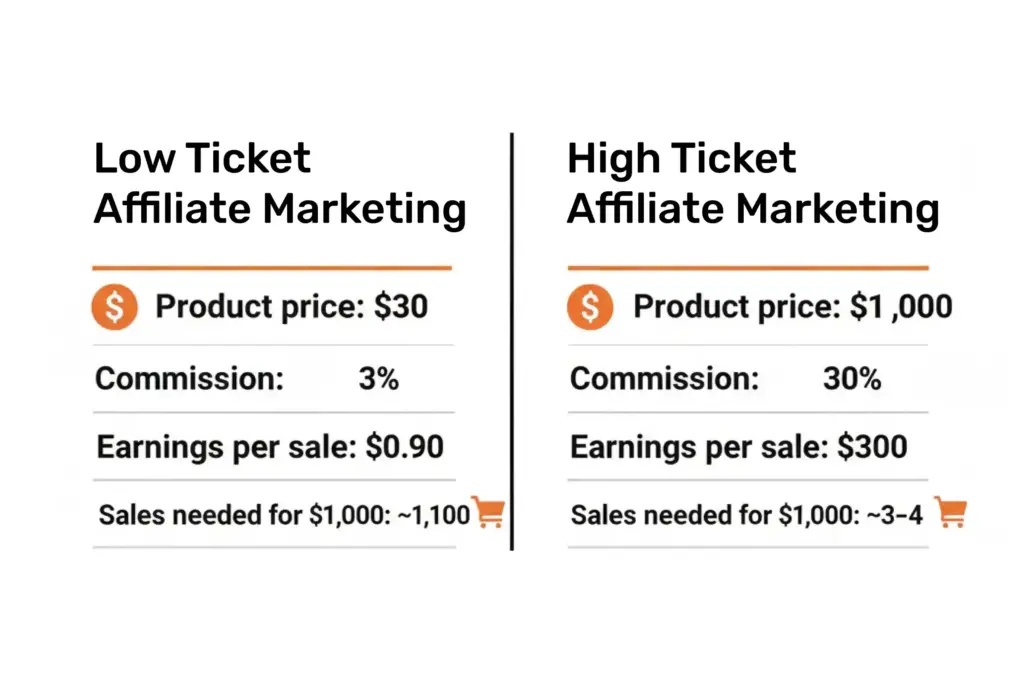 high vs low ticket affiliate marketing