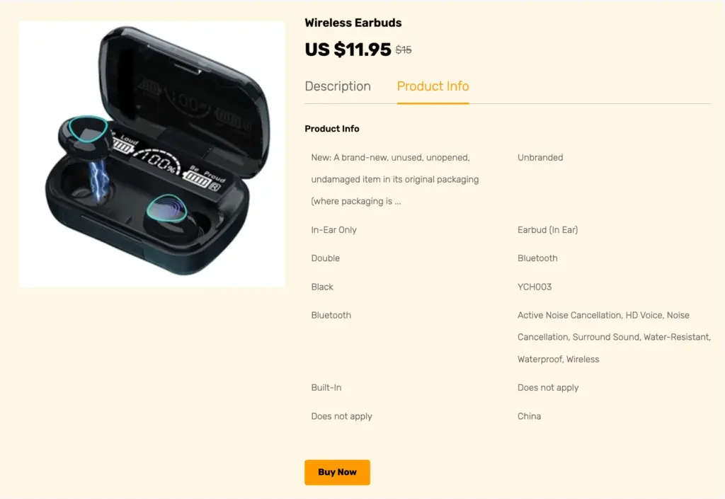 custom product table preview