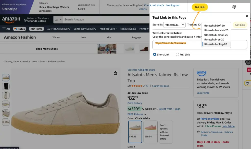 difference between store id and amazon affiliate tracking id