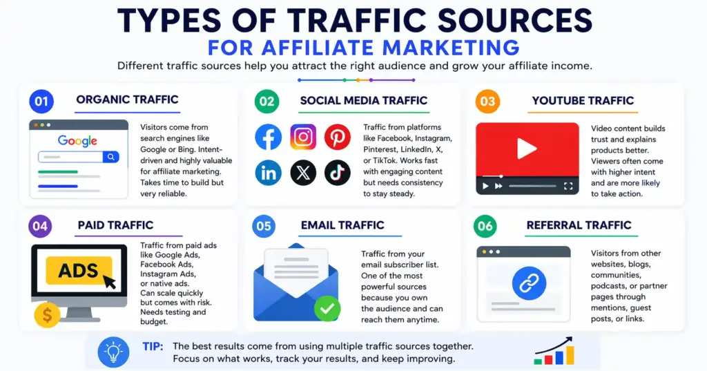 types of traffic source