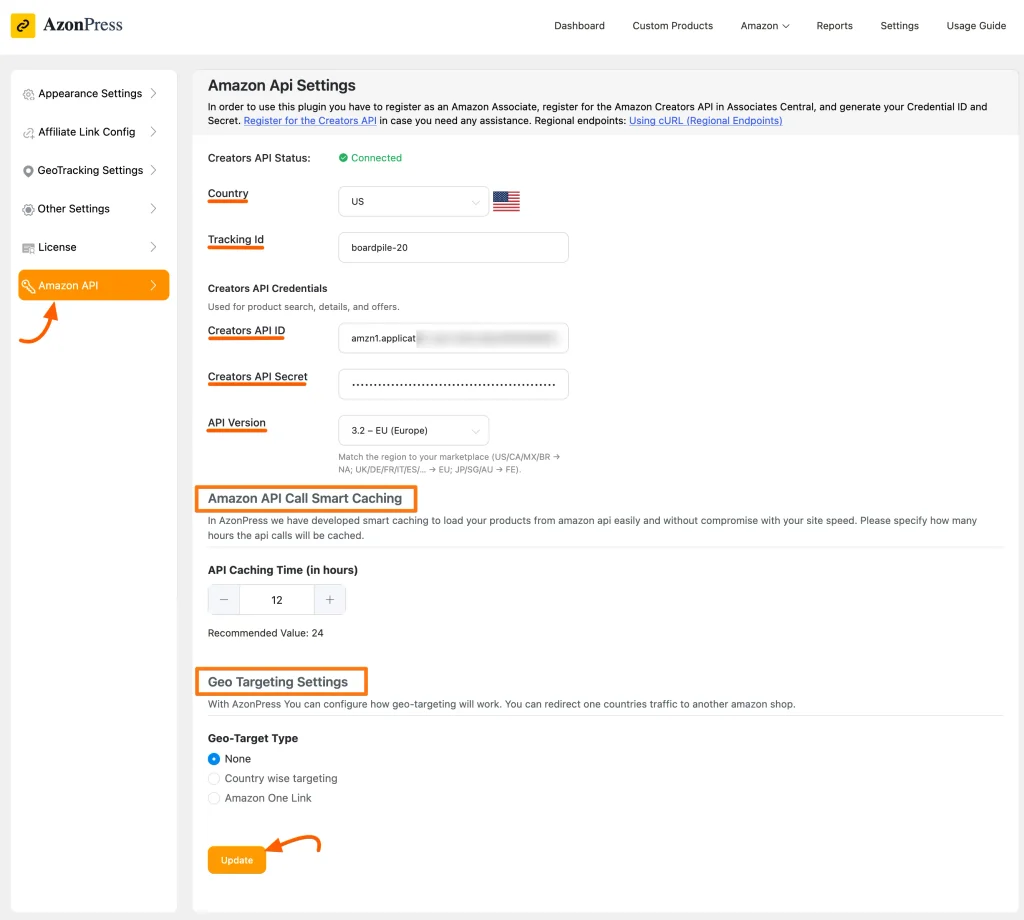 amazon api settings.ctezkqsm