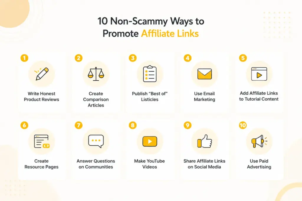10 ways to promote affiliate links