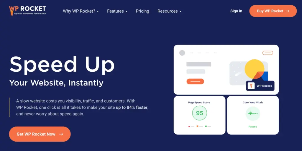 WP Rocket cache plugin for WordPress