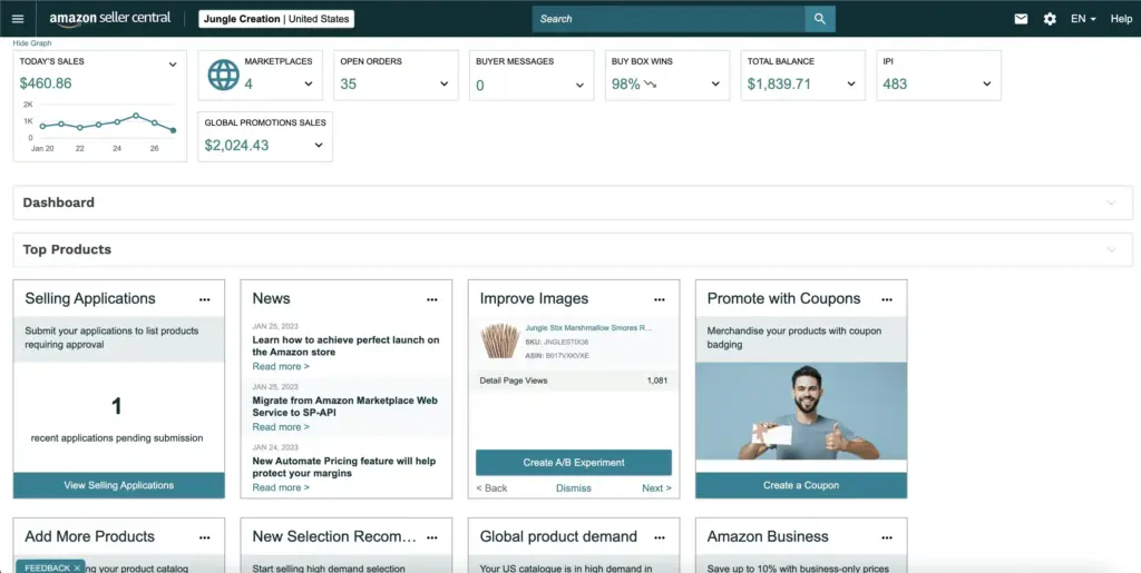 amazon seller account