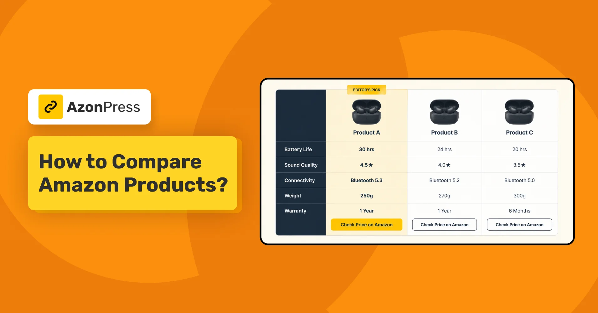 how to compare amazon products