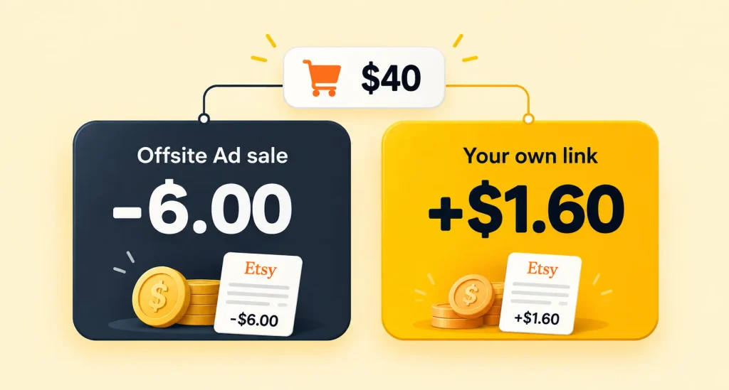 etsy ad sale comparison graphic