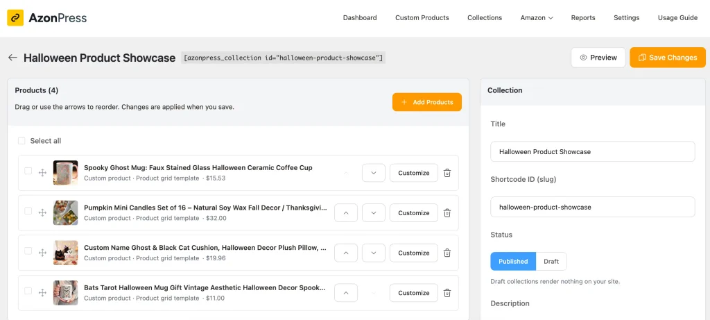 product collections